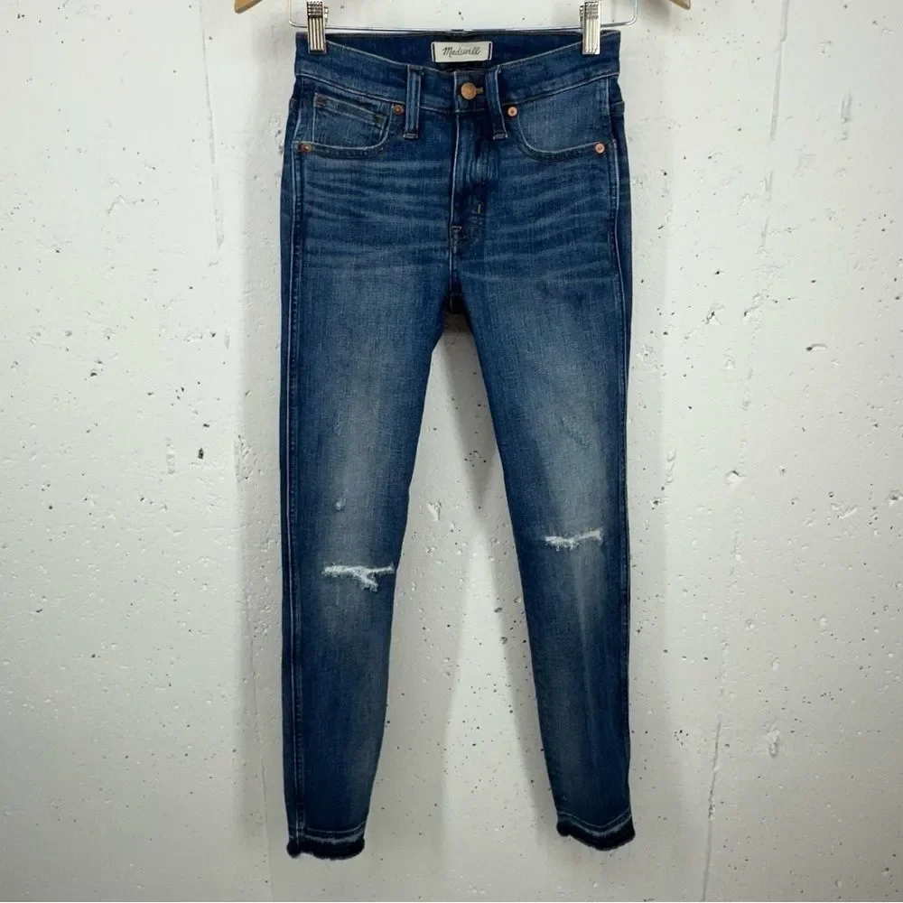 Madewell Women's size 24 High Rise 9”Skinny Distressed Jeans